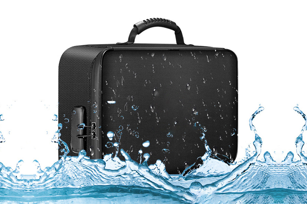 2 Piece Fireproof Waterproof Document Bag with Lock