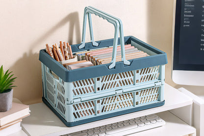 Portable Foldable Storage Basket-Blue