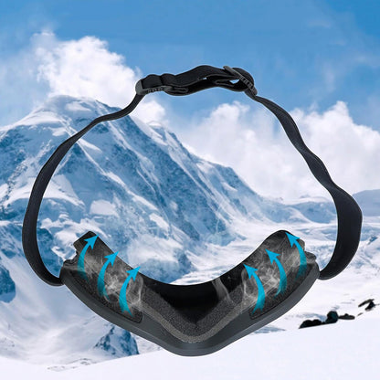 OTG Anti Fog Ski Goggles  UV400 Protection Anti Fog Lens Black Frame and Silver Mirrored Lens