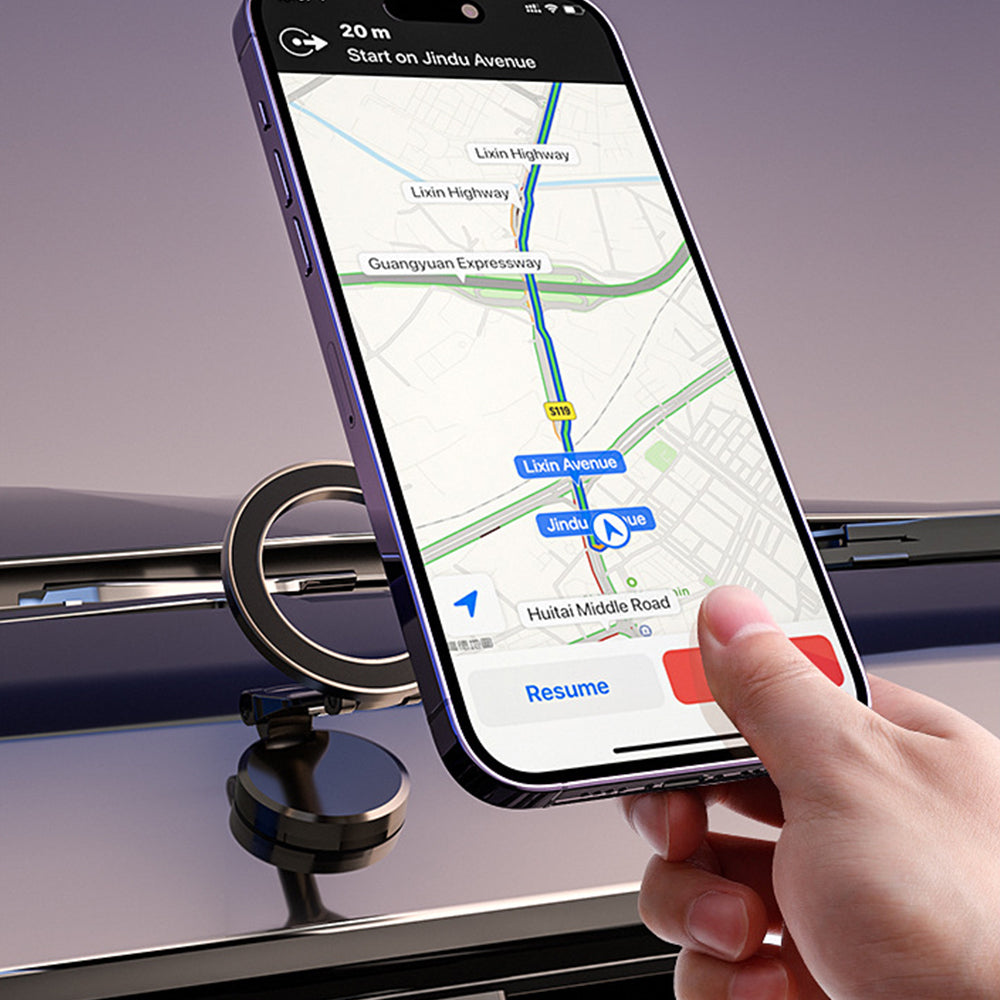 Magnetic Car Phone Holder Rotating Magnet Mount Mobile Cell Phone Stand Dash Fit Gray