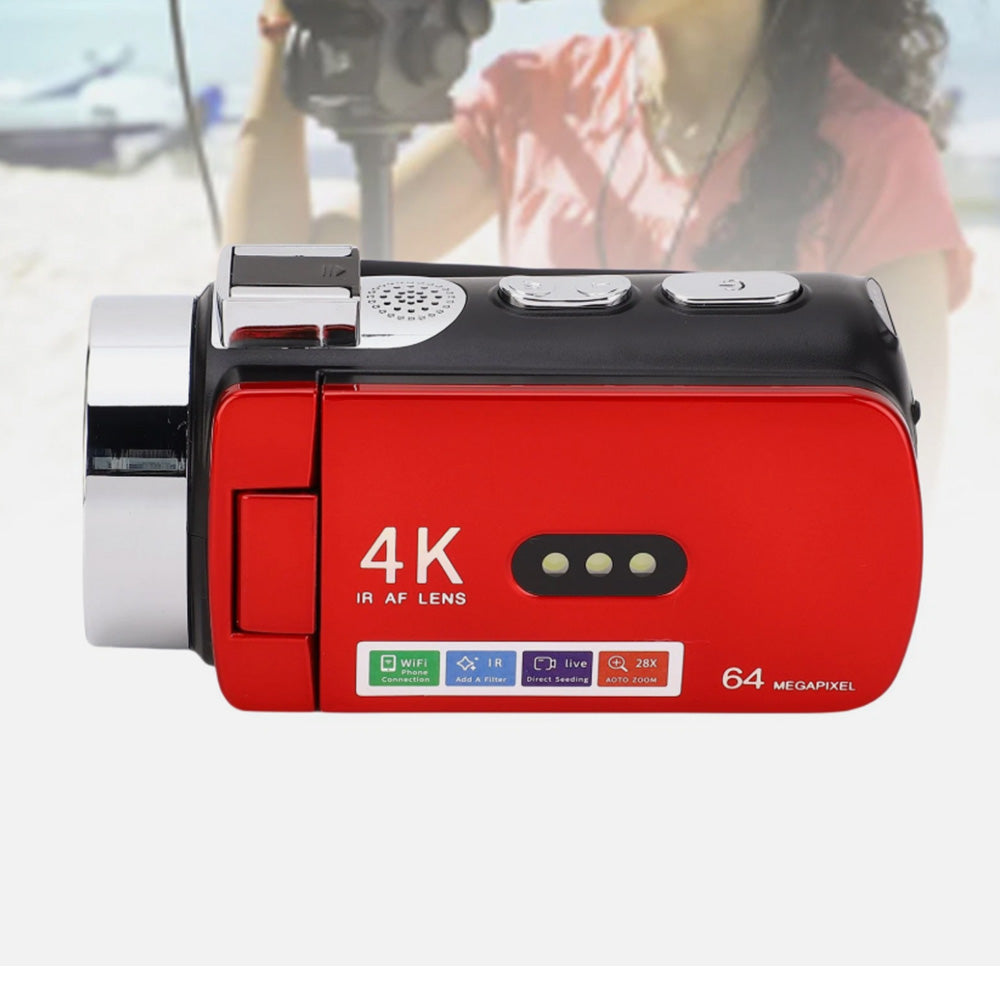 4K 64MP Video Camcorder with 28X Digital Zoom Vlogging Camera for YouTube Style 2