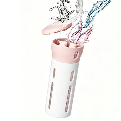 4-In-1 Travel Dispenser Bottle Set for Shampoo Lotion-Pink