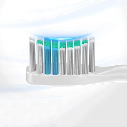 6-Mode Electric Toothbrush with 10 Brush Heads Rechargeable  Toothbrush Set for Home Travel White