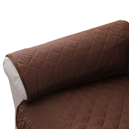 Recliner Chair Cover Couch Protector Slipcover with Elastic Straps Coffee