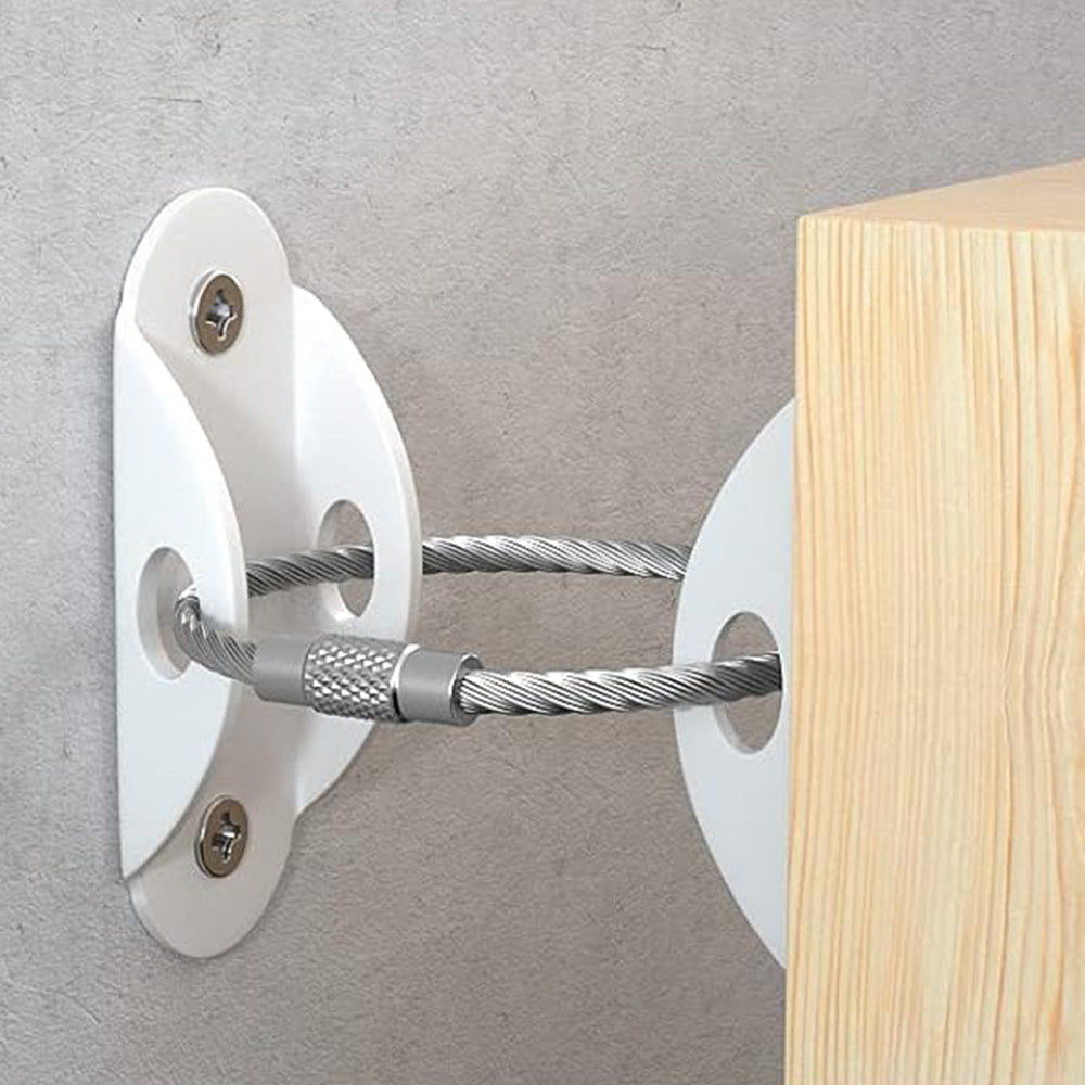 10Pcs Set Furniture Anchors Anti Tip Furniture Straps White