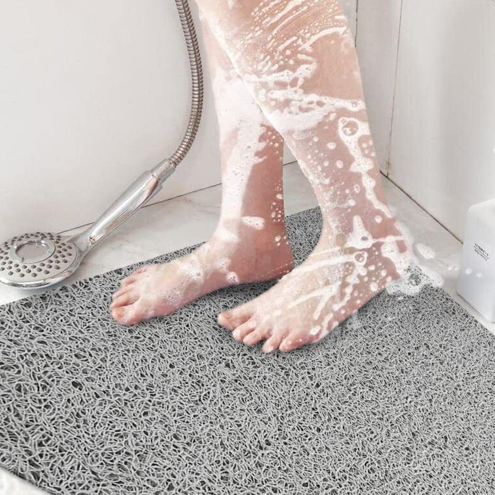 PVC Shower Mat Non-Slip Bath Mat Quick Drying Loofah Style Bathmat Style 2