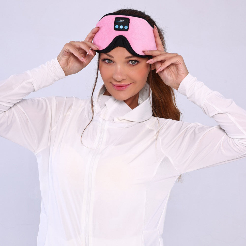 Bluetooth Sleep Mask Wireless Headphone Blackout Music Eye Mask Pink