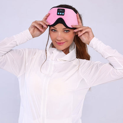 Bluetooth Sleep Mask Wireless Headphone Blackout Music Eye Mask Pink