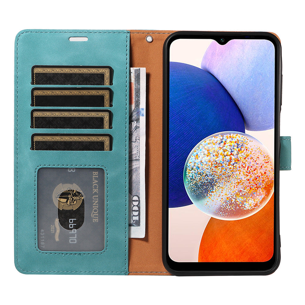 RFID Protective Flip Wallet Case for Samsung A17 A37 and A57 - Green