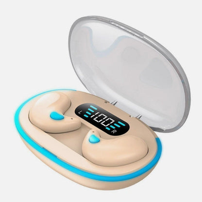 Wireless Bluetooth Sleep Earbuds Invisible Earplugs with Charging Case Skin Color