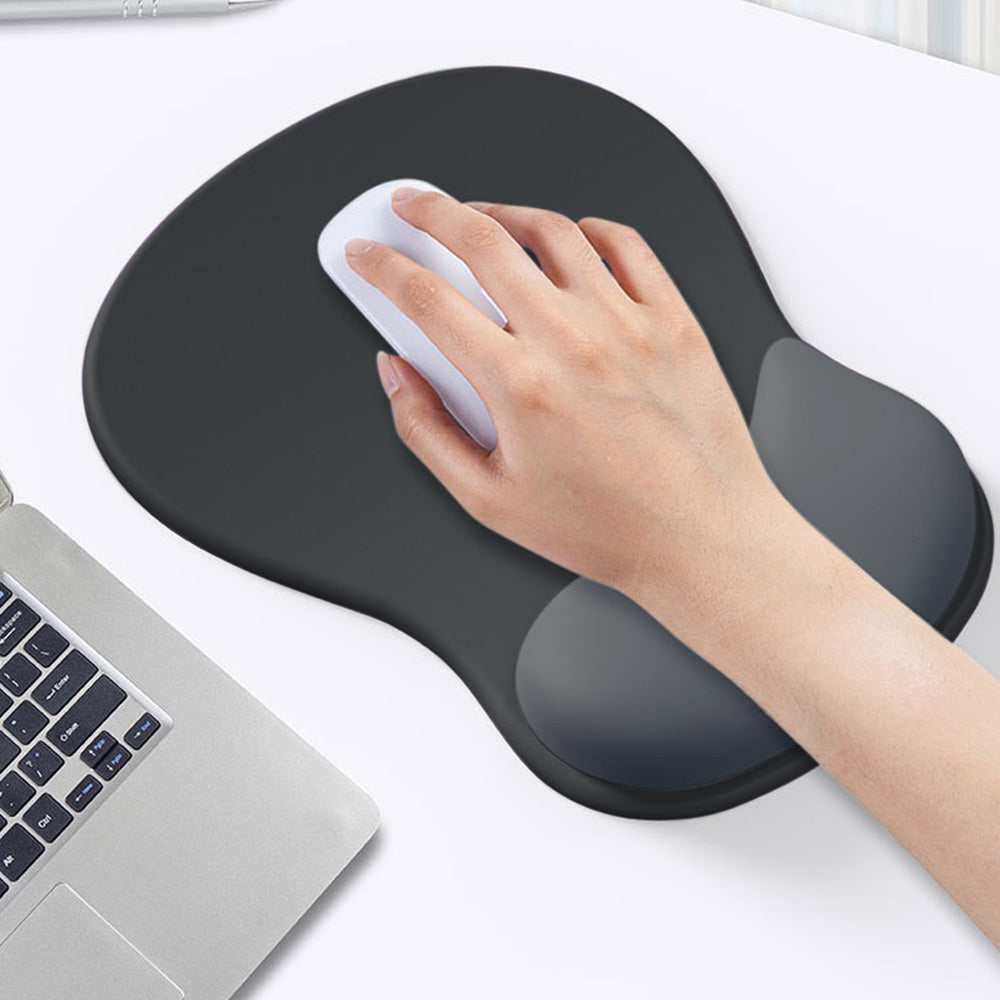 Gel Wrist Rest Mouse Pad Non-Slip Ergonomic Mouse Mat for Computer and Laptop Black