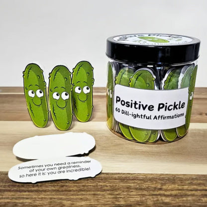 60PCS Positive Pickles Affirmation Cards Jar ¨C Motivational Gift for Women and Teens Style 1