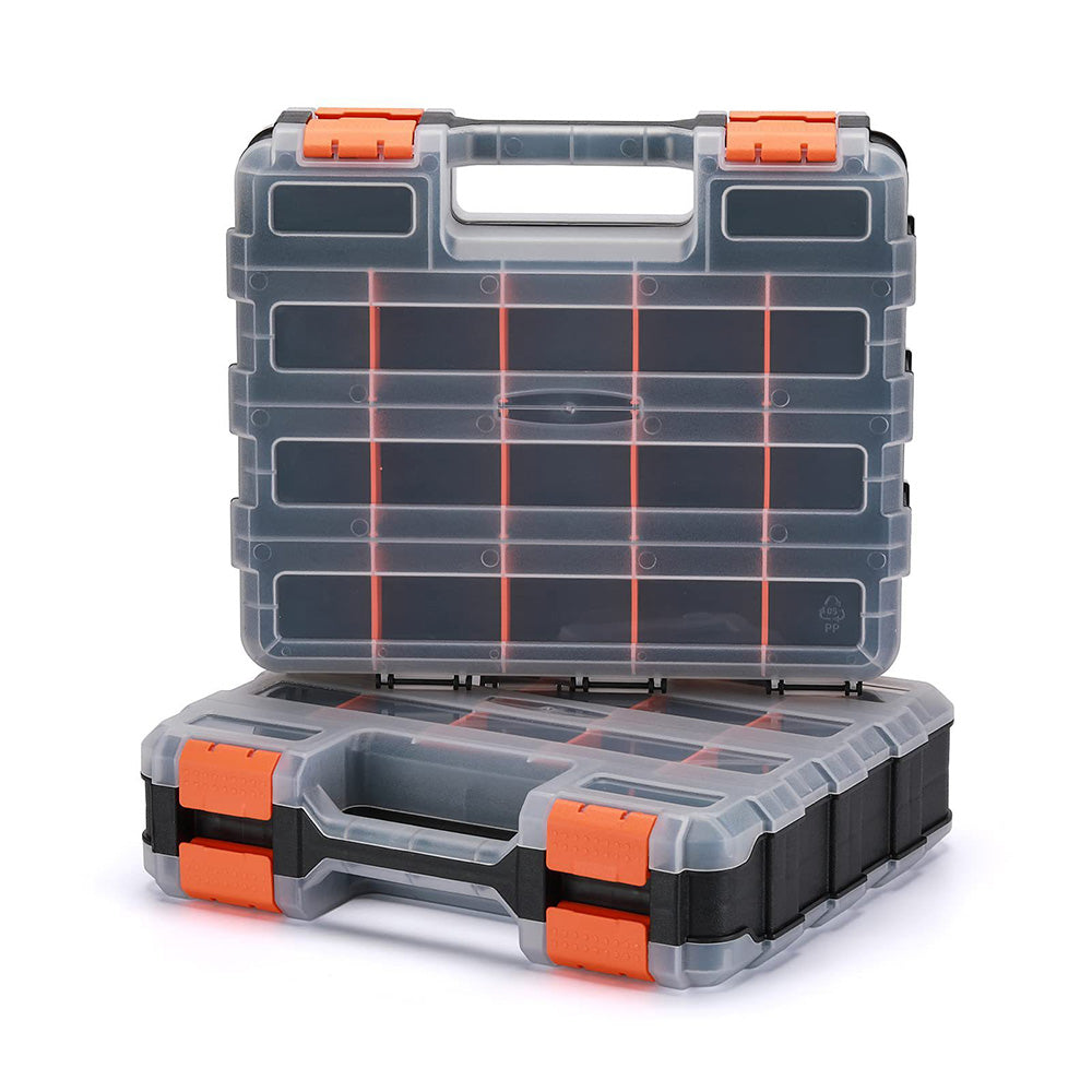 34 Grid Double Sided Tool Organizer Box for Screws Nuts - Orange