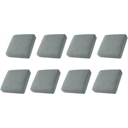 8Pcs Stretch Sofa Seat Cushion Cover Light Gray