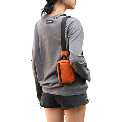 Small Crossbody Bag for Men Women Mini Sling Bag Travel Running Phone Daypack Orange