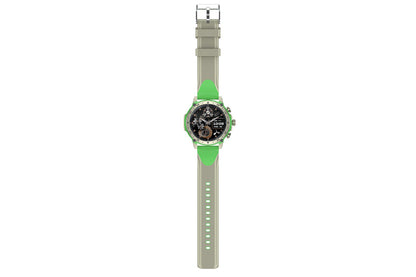 Smart Watch 1.43-Inch Fitness Watch with 24H Heart Rate Blood Pressure Blood Oxygen Female Physiological Flashlight Activity Tracker-Green
