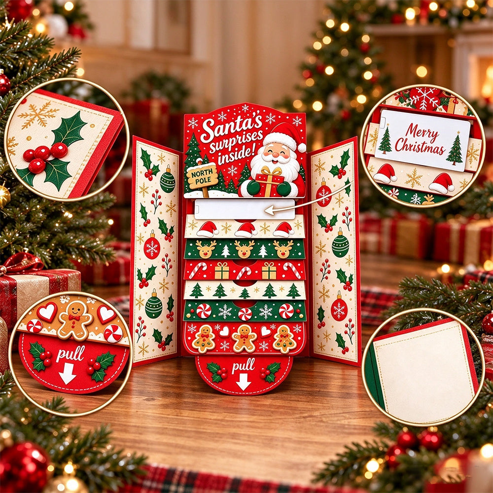 3 Piece Waterfall Christmas Gift Card Booklet Christmas Gift Card Book for Adults