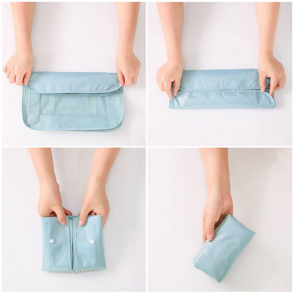 6Pcs/set Travel Storage Bag Organizer -Blue