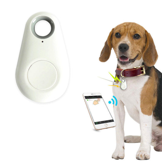 Wireless Smart GPS Tracker Bluetooth Alarm Locator for Kids Pets Wallet Keys Anti Lost White