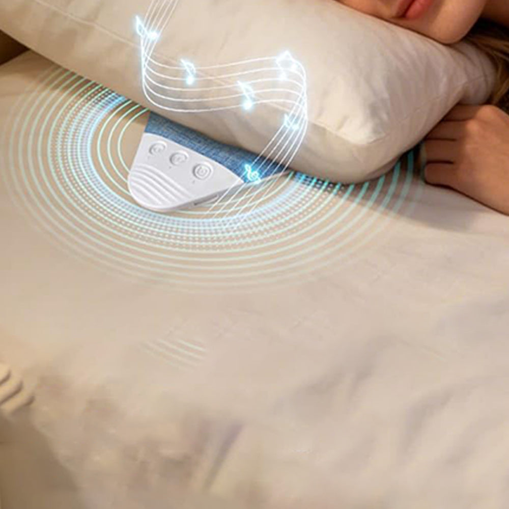 Pillow Speaker Bluetooth Under Pillow Sleep Speaker with White Noise-Blue