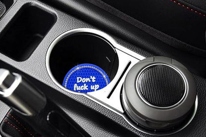 4Pcs Bling Cup Holder Coasters Auto Cup Holder Inserts Anti-Slip for Women Girls -Blue