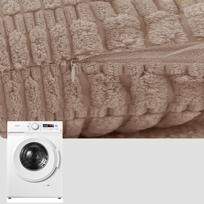 2Pcs Set Throw Pillow Covers Neutral Decorative Pillowcase for Couch Bed Sofa Light Brown