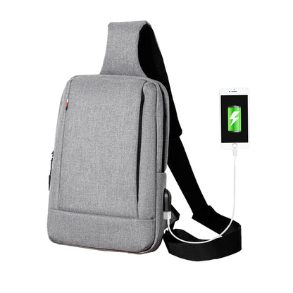 Chest Bag Messenger Bag Sling Bag Crossbody Shoulder Bag Travel Work Satchel Bag Gray