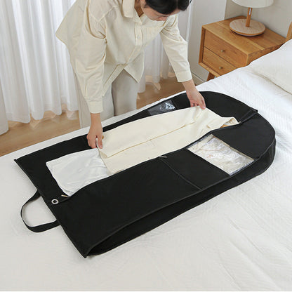 Travel Hanging Garment Bag with Zipper Pocket Dustproof Foldable Suit Bag for Suits Dresses Coats