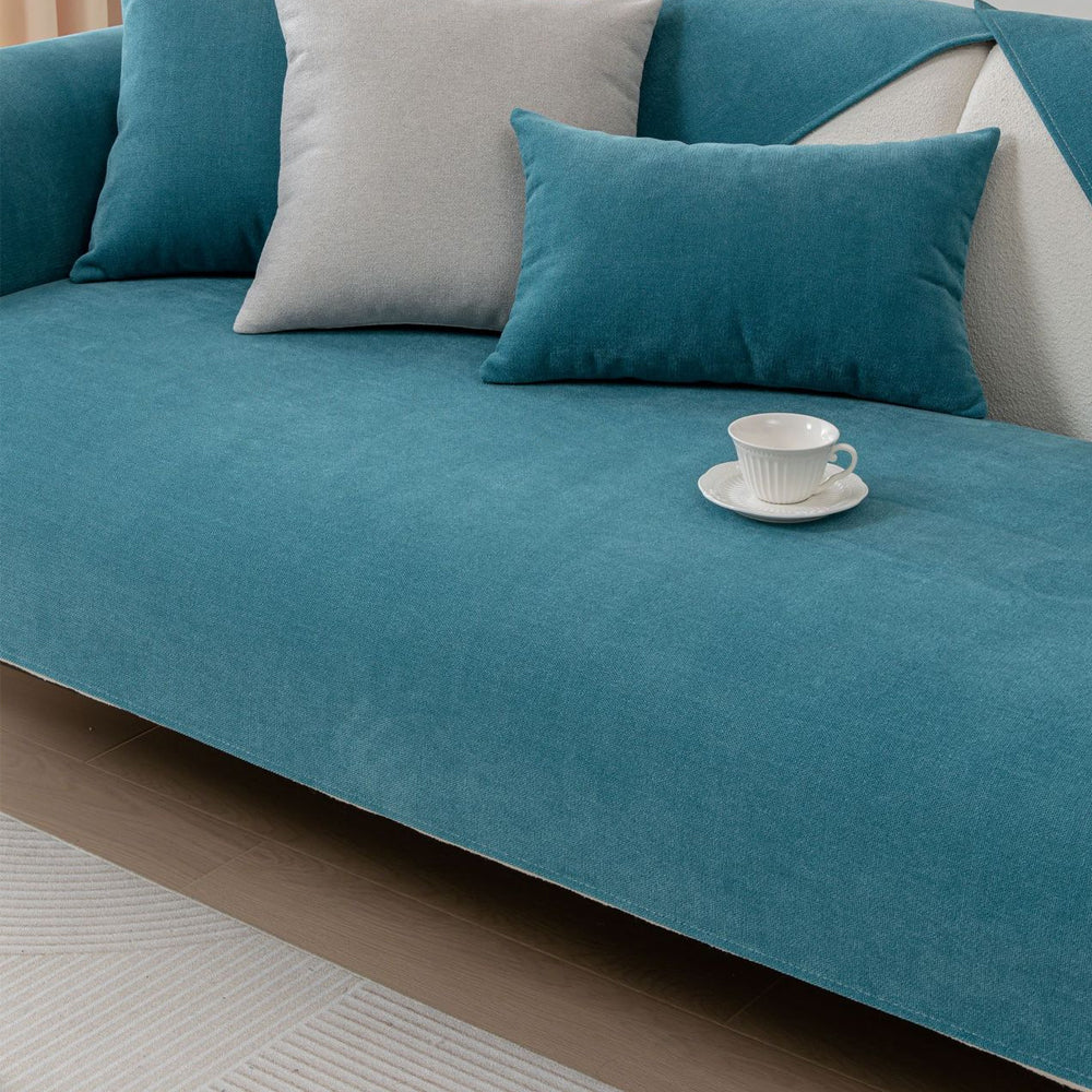 Anti-slip Sofa Couch Cover Slipcover Sofa Protective Cover Green