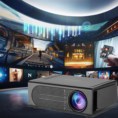 1080P Mini Projector Full HD Portable Video Projector Home Theater Movie-Black