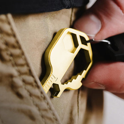 4-in-1 Multifunction Key Shaped Multitool  Pocket Multi-Tool Gold