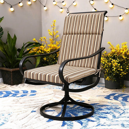 Water Resistant Seat Cushion Backrest Back Deep Chair Cushion - Brown