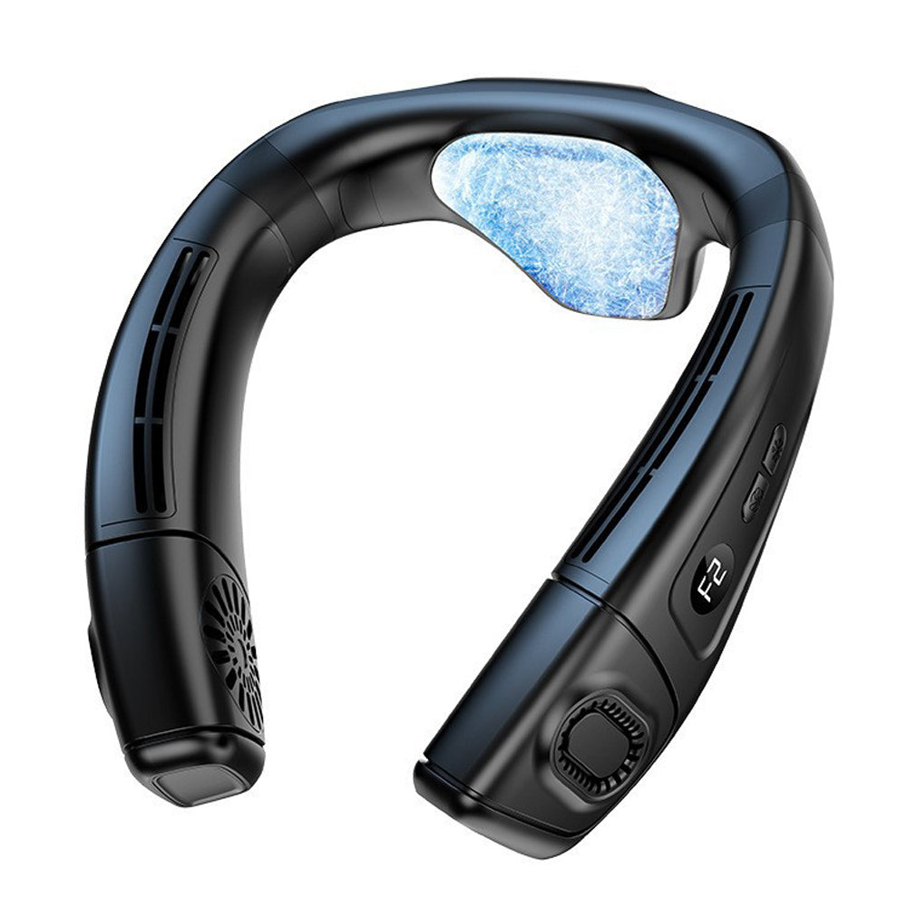 Wearable Neck Fan with Semiconductor Cooling - Black