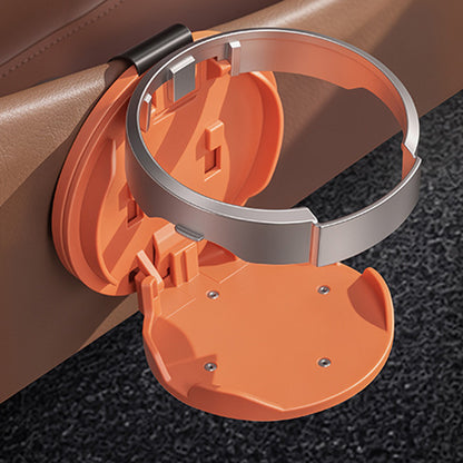 Adjustable Folding Car Door Cup Holder Clip-On Drink Organizer - Orange