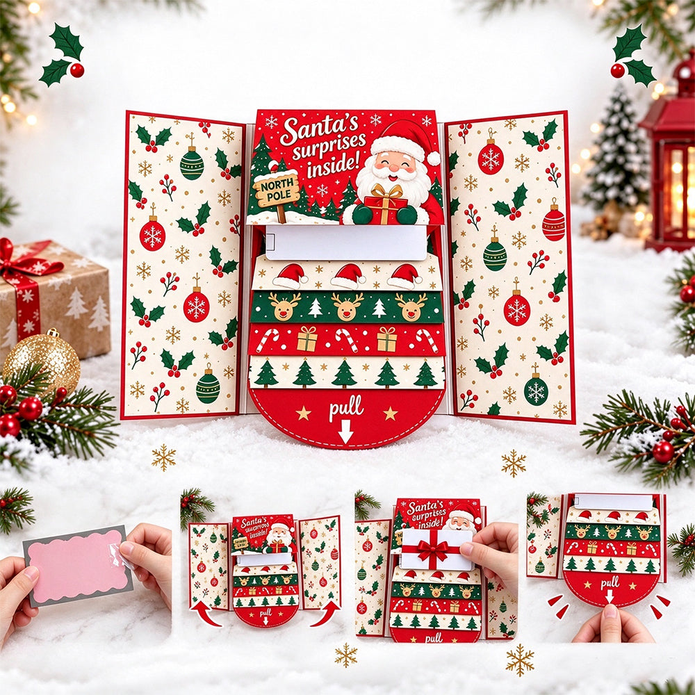 3 Piece Waterfall Christmas Gift Card Booklet Christmas Gift Card Book for Adults
