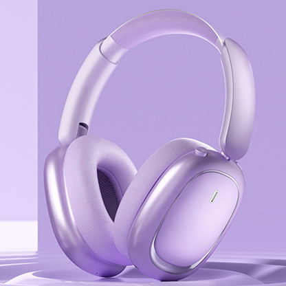 Lightweight Clear Over Ear Bluetooth Headsets-Purple