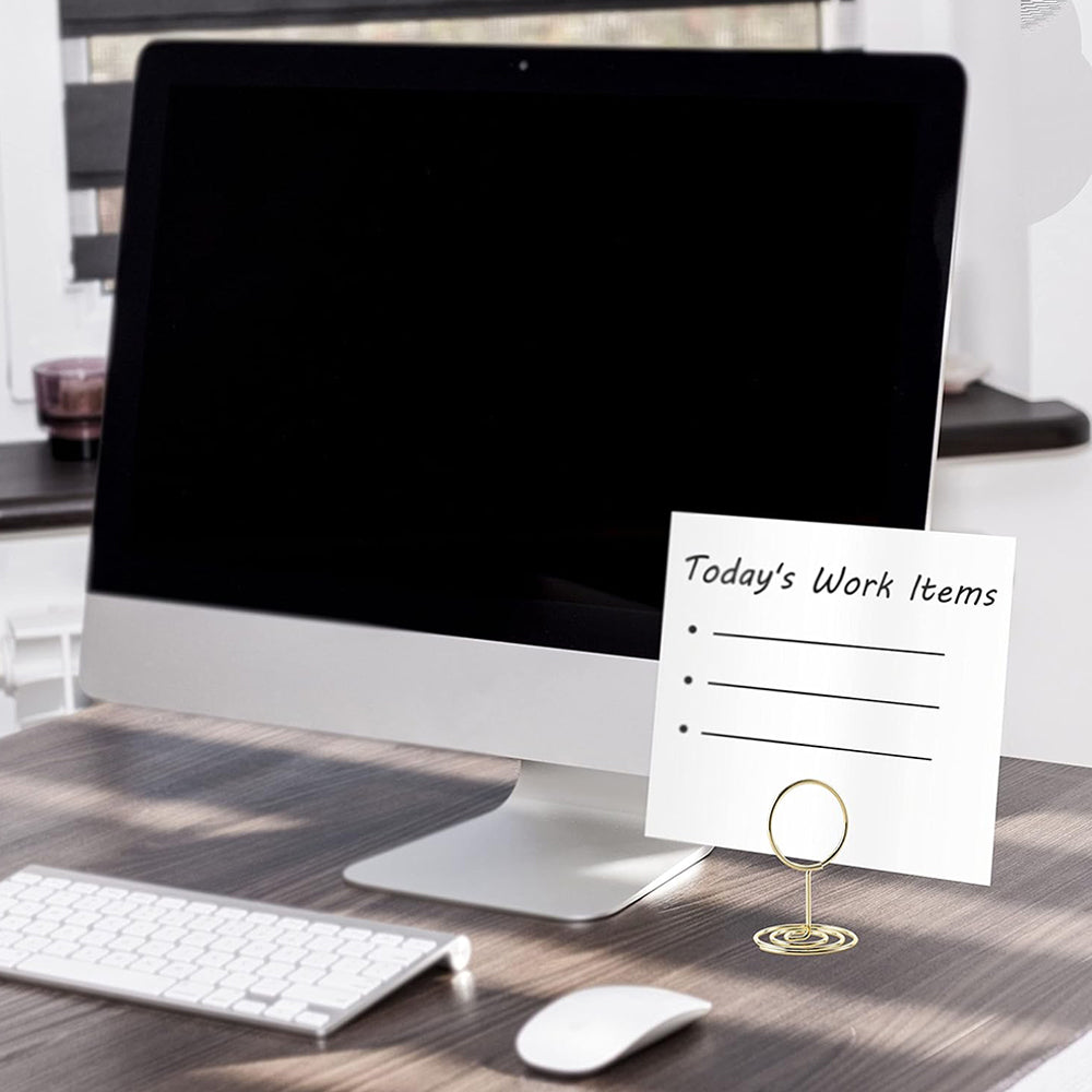 30Pcs Set Table Number Holders Place Card Name Menu Clips Table Sign Holders for Wedding Party Gold