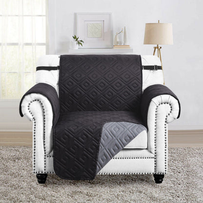 Reversible Sofa Slipcover Water Resistant Sofa Cover Couch Covers Furniture Protector Black