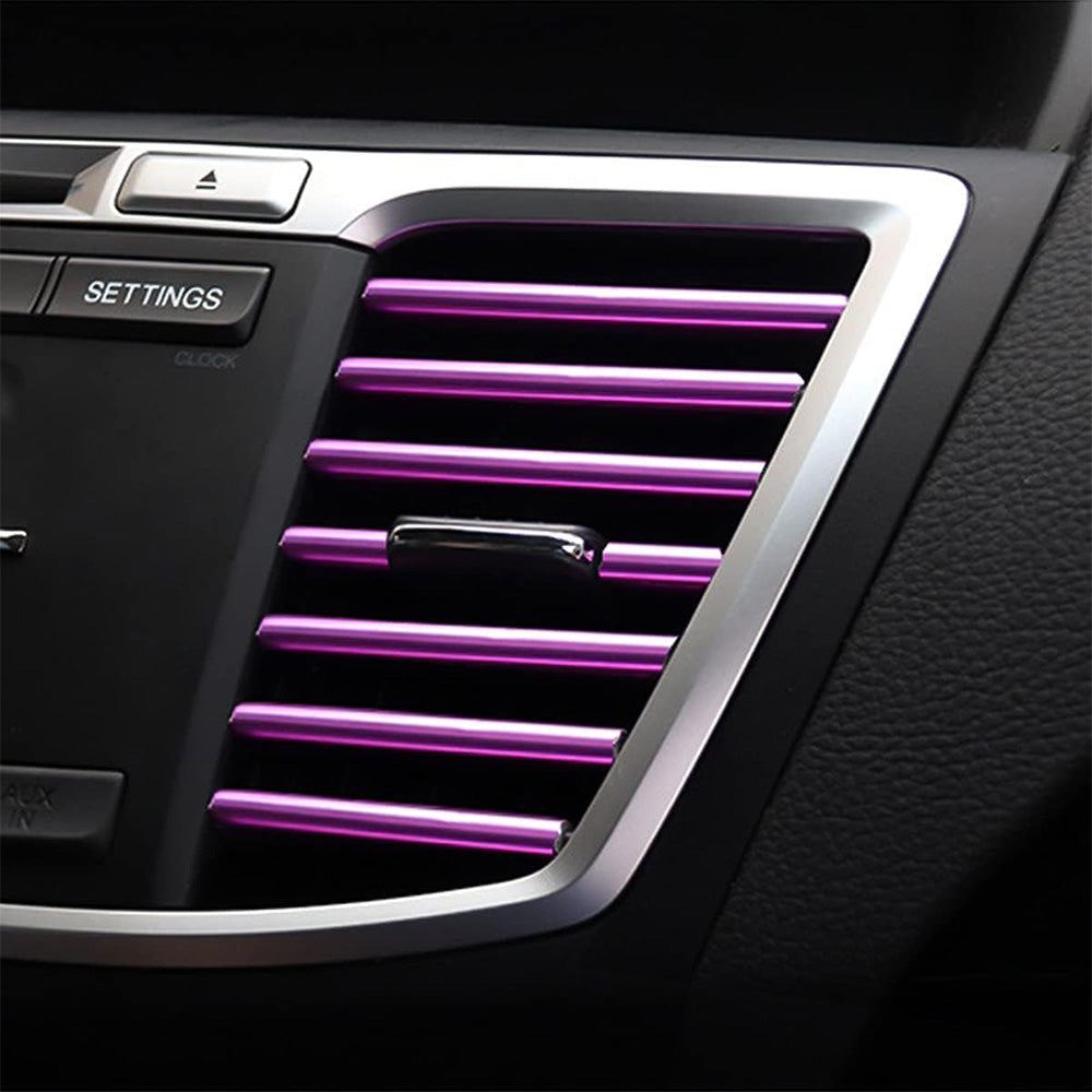 20 Pack Car Interior Air Vent Decorative Trim Strip-Purple