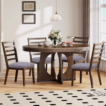 4 Piece Stretch Removable Dining Chair Seat Cushion Slipcovers - Grey