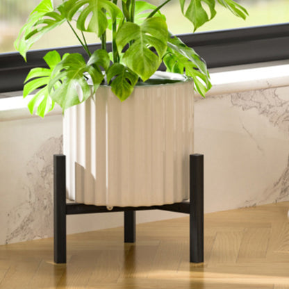 Plant Stand Indoor Adjustable Metal Heavy Duty Plant Stands Fits 23-32cm Pots-Black