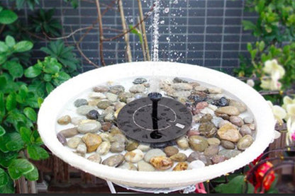 2Pcs Solar Bird Bath Fountain Pump with 6 Replacement Nozzles