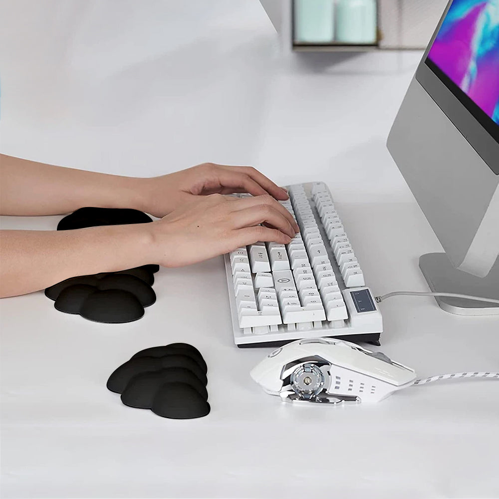 Ergonomic Wrist Rest for Computer Laptop Cloud Keyboard Wrist Rest Pad Set Black