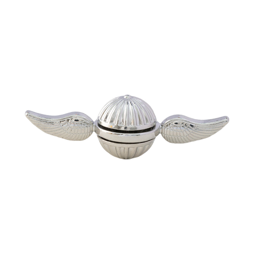 2Pcs Fidget Sphere Spinner Desk Spinning Toy Wings Finger Hand Spinner Silver