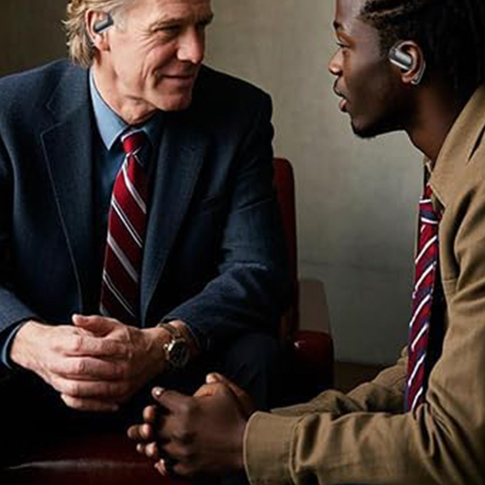 144-Language AI Translating Earbuds Bluetooth Open Ear Headphone Translation Device for Travel Business Learning Black