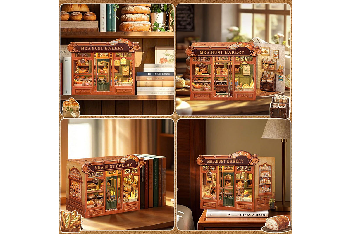 DIY Miniature House Kit Tiny House Kit for Adults to Build for Family Friends-Bakery