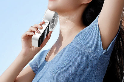 Handheld Foldable High Speed Fan for Travel Outdoor Home Office-White