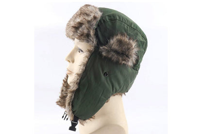 Winter Warm Trapper Hat - Green