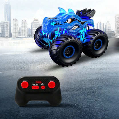 2.4G Remote Control Dinosaur Spray Off Road Truck - Blue