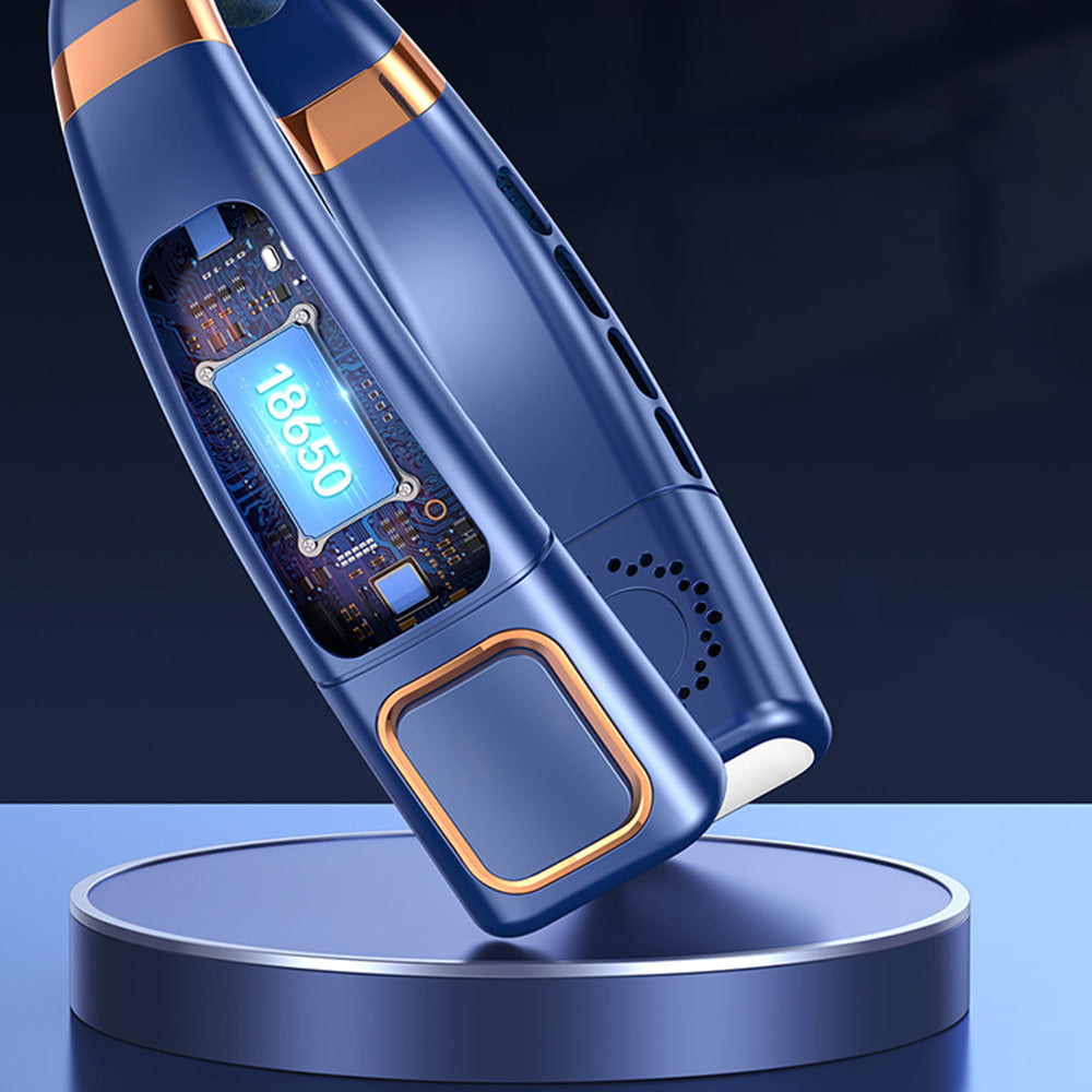 Neck Air Conditioner Wearable Personal Fan with Cooling Plate and Adjustable Airflow Blue
